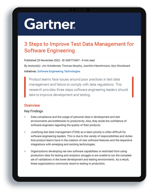 Test Data Management Tools - Gartner Report