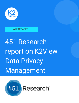 451 Research report on K2View Data Privacy Management